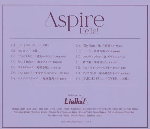 Liella! 3rd Album "Aspire" [Photo Edition] Love Live! Superstar!! Japan Music CD