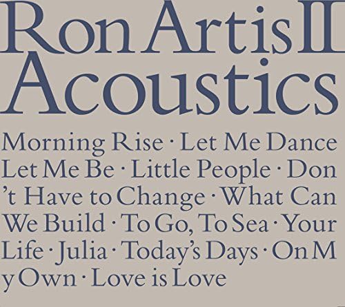 Ron Artis II Acoustics Japan Music CD