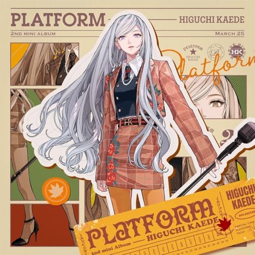 Kaede Higuchi 2nd Mini Album "PLATFORM" (Regular Edition) Japan CD nijisanji